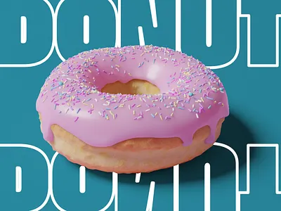 Donut 3d 3d art branding donut graphicdesign illustration poster poster design promo socialmedia vector vector illustration
