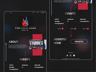 Landing Page - Firetech homepage interface landing page design landing page ui landingpage ui uidesign uiux webdesign