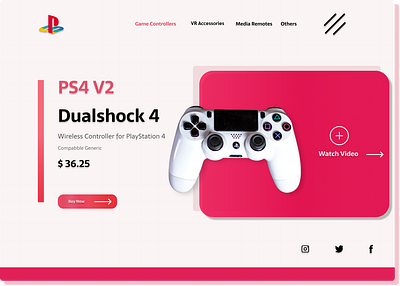 Game Console Product Detail Page branding ecommerce illustration product page ux vector vox360 vox360ways web website xd