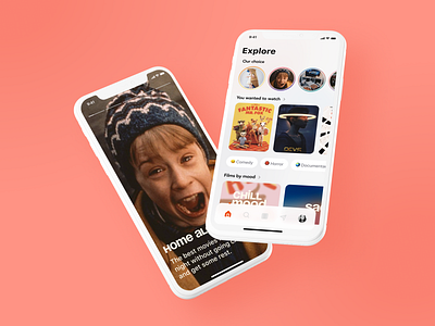 Movie App (Explore page) app application cinema movie online cinema pantone 2019 ui ux