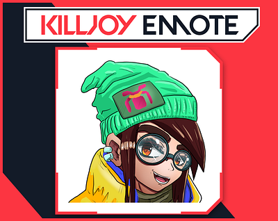 KILLJOY Emote from Valorant for Streamer / Twitch Emotes anime emotes emote riot games twitch twitch badges twitch emote twitch graphic valorant