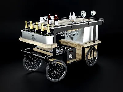 Barkar - 3D visualisation 3d 3d artist bar blender blender3d cart joren brosens