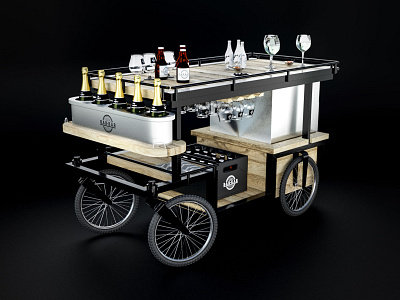 Barkar - 3D visualisation 3d 3d artist bar blender blender3d cart joren brosens