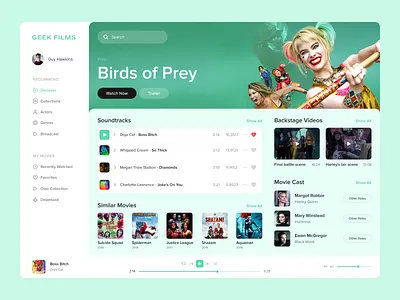 Online Cinema app cinema comics concept design desktop films interface movie popular top ui ux video