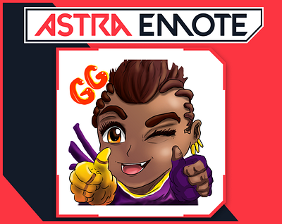 ASTRA Emote from Valorant for Streamer / Twitch Emotes anime emotes emote riot games twitch twitch badges twitch emote twitch graphic valorant