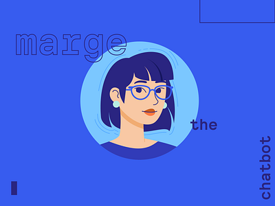 Marge the Chatbot chatbot illustration lady portrait techy woman