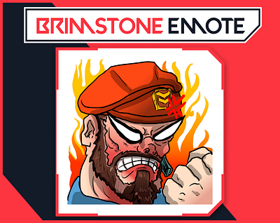 BRIMSTONE Emote from Valorant for Streamer / Twitch Emotes anime emotes emote graphic design riot games twitch twitch badges twitch emote twitch graphic valorant