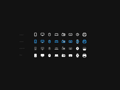 IIcons - Devices app icons camera clock color icons computer devices filled icons icon icon pack icon set iconography icons interface icons line icons minimal icons mobile modern icons outlined icons printer stroke icons