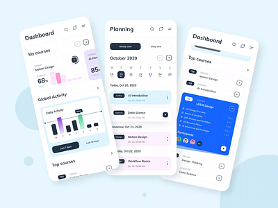 Onco app chat chat app colors course app courses dashboard dashboard app design digital elearning elearning courses flat iphone learning learning app minimal mobile ui ux