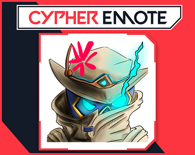 CYPHER Emote from Valorant for Streamer / Twitch Emotes anime emotes emote riot games twitch twitch badges twitch emote twitch graphic valorant