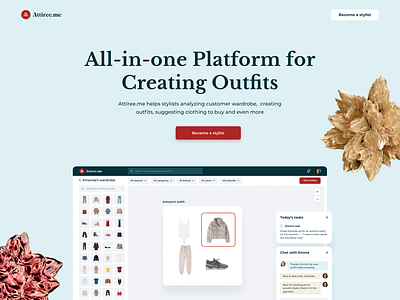 Attiree // Hero Section 3d attiree fashion design hero section landing design landing page typography ui ui design ux ux design web design website website design