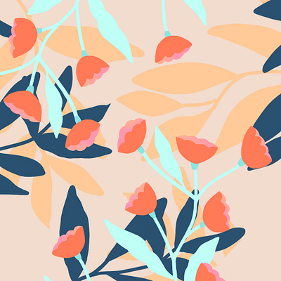 Flora applepencil applepencilillustration design digitalart flat illustration floral floral pattern flowers illustration illustration digital pastel pattern pattern design procreate tulips