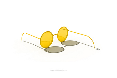 See Both Sides 3d art design glasses graphic look optical redesign rendering see see both sides shadow summer sunglasses surreal surrealistic yellow