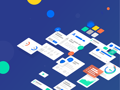 Design system app design flat illustration typography ui ux vector web