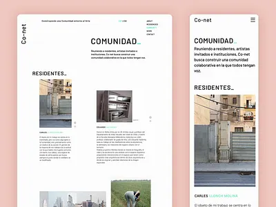 Co-net Art Residency 01 art design mobile ui ui design ux