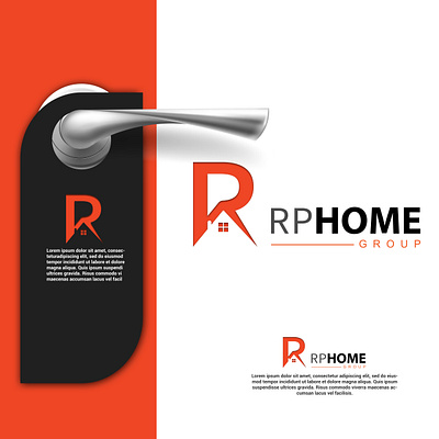 Real Estate Logo-RP branding construction logo creative design home house letter logo logomark real estate logo rp logo typography vector