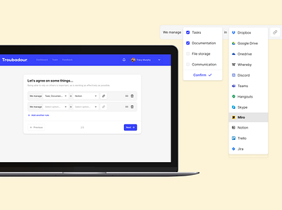 Troubadour design dropdown e learning education figma select ui ux web app