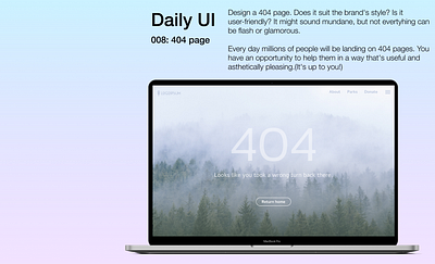 Daily UI - 008 404 page daily 100 challenge daily ui 008 dailyui dailyuichallenge design figma ui uidesign ux uxdesign