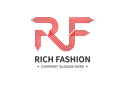 Rich Fashion branding digitalart fashion flatlogo minimalist logo rich rich design rich fashion logo typography