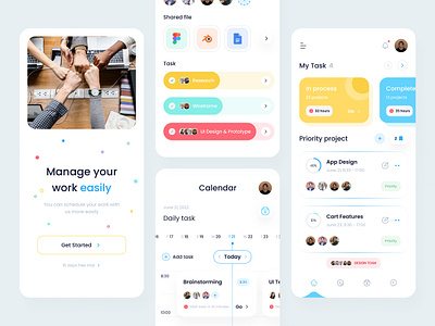 Project Management App case study minimalist project app project management study case task app task management ui uidesign user interface userinterface