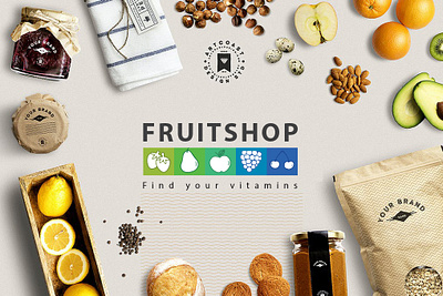 Find your vitamins branding design illustration logo