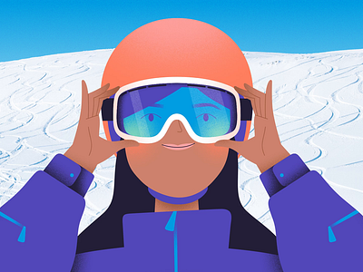 Snowboarder alps character girl goggles helmet mixed media mountain photo ski ski goggles ski resort skier slope snow snowboard snowboarder sport vacation winter woman