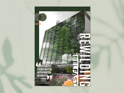 #REWILDBELFAST biodiversity branding campaign city design eco forest graphic design green northern ireland photoshop poster reflections rewild sustainability urban urban forest wild