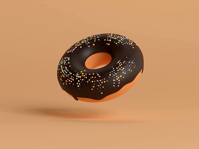 3D donut animation 3d 3d animation 3d donut 3d food animation blender design design resources illustration illustrations kawaii library loop motion graphics resources snack