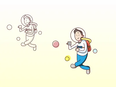 space-lancer design illustration sketch vector