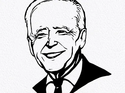 Joe Biden President Of United States Of America Clipart america clipart creative digital artwork drawing gogivo hand drawn illustration line drawing people silhouette sketching vector clipart vector illustration