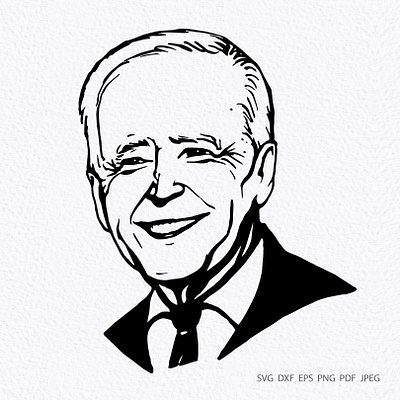 Joe Biden President Of United States Of America Clipart america clipart creative digital artwork drawing gogivo hand drawn illustration line drawing people silhouette sketching vector clipart vector illustration