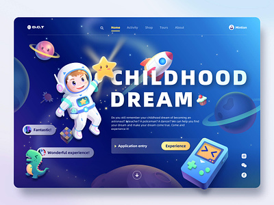 Childhood Dream design illustration stores ui web