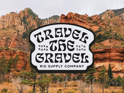 Rig Supply Co. – Travel the Gravel Cap apparel arizona badges brand design brand identity branding for sale north america open road red rocks rig supply co rocks sedona travel trees usa van life vanlife weld mfg