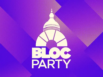 Justice Democrats Bloc Party Podcast Art branding democrats design illustration logo