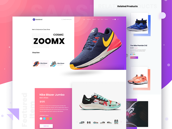 Footwear Website Design UI Concept by DroitLab on Dribbble
