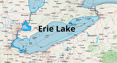 Erie Lake depth map fishing map marine chart nautical chart