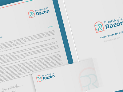 Branding Puerta a la Razón brand design brand identity branding clinical design diseño diseño de logo illustration logo logodesign minimal minimalistic psicologo psychological psychology stationery