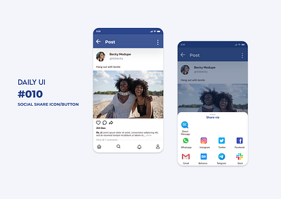 DAILY UI #010 - SOCIAL SHARE BUTTON/ICON 010 app design dailyui dailyuichallenge design social share button ui design uiux uiuxdesign