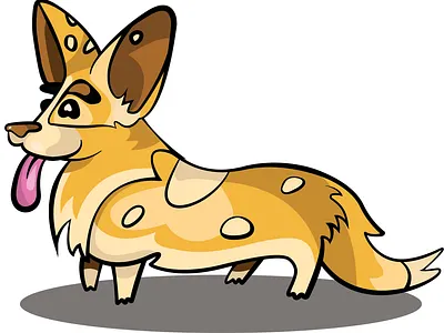 Corgi art colorful corgi design dog illustration minimal pet vector