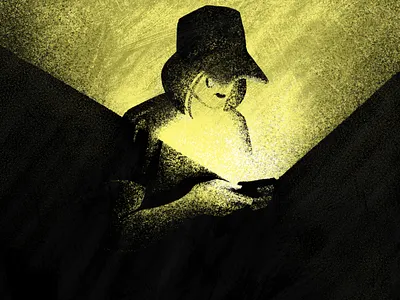 Inktober Day 26: Hide distraction hide illustration inktober phone procreate