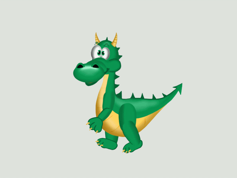 Dragon walking 2d animals animated animation animation gif cartoon character characters digital art gif green