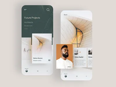 Architecture app concept architect architecture concept discovery homescreen minimal mobile app uidesign