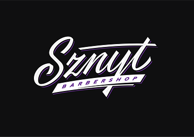 Sznyt Barbershop branding calligraphy design hand lettering lettering logo logotype type typography