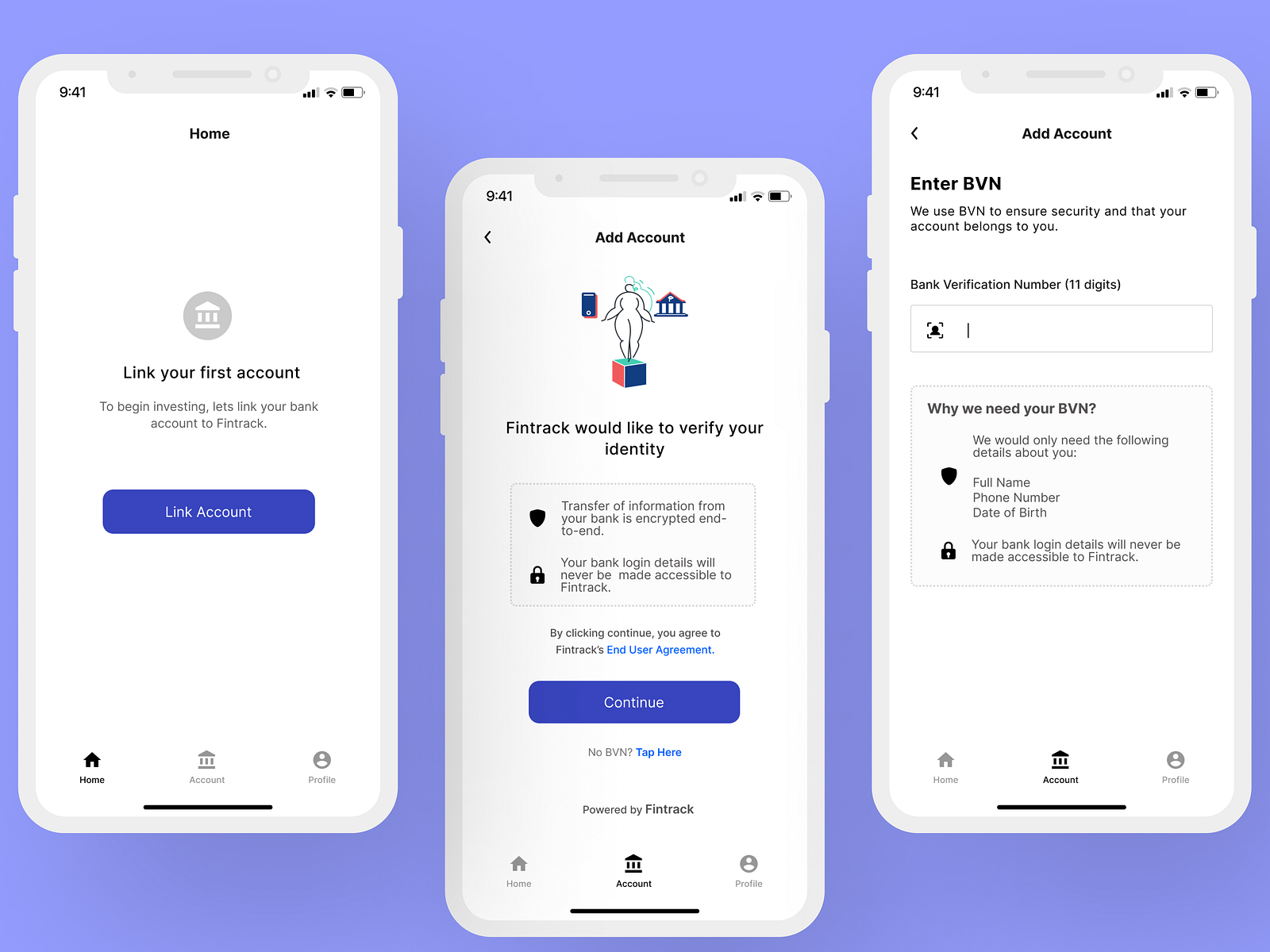 BVN Input Case Study: Fintrack Mobile App by Rukayat Yaro on Dribbble