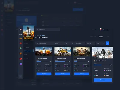 Esport Dashboard admin panel dark dashboard esport esports online gaming ui user experience user interface ux web design