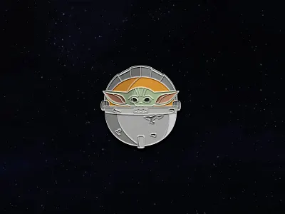 The Child Enamel Pin baby yoda disney enamel pin enamel pins geometric icon iconography lines mandalorian pin star wars starwars temper tantrum the child vector