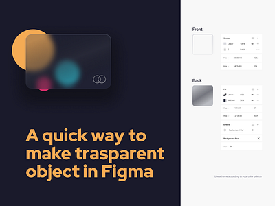 How to do Transparent Objects in Figma bankcard card colors dark figma gradient mastercard minimal transparent tutorial