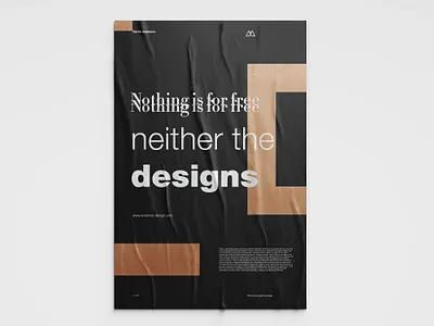 Poster Design " Nothing is for free " design minimalism minimalist minimalistic post poster poster a day poster art poster design typogaphy typographic typography art typography poster