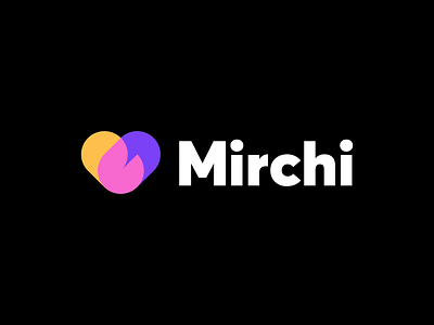 Mirchi - dating - heart fire logo design bold logo branding date dating fire flame geometric heart heart logo hot like love relationship social spicy