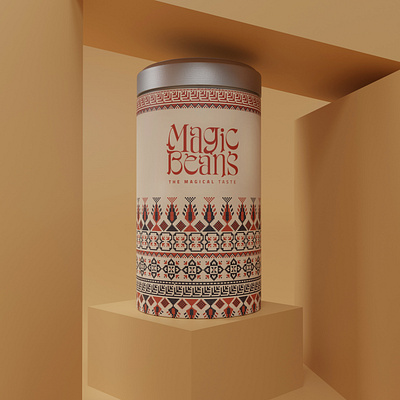 Magic Beans blender3d blendercycles branding coffee illustration logo design logotype packaging packaging design pattern typography